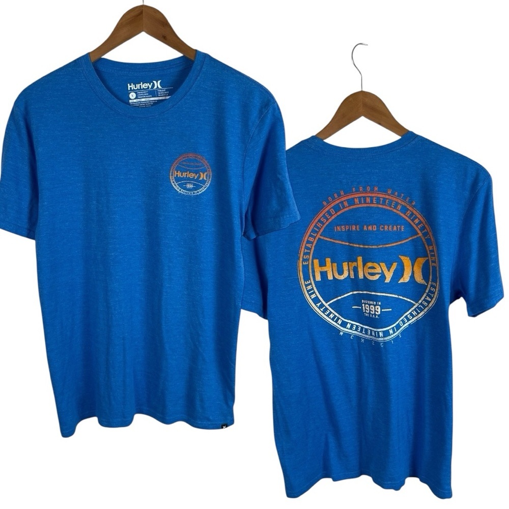 TS1180 Men’s Hurley Triblend Premium Fit Surfer Graphic T Shirt L